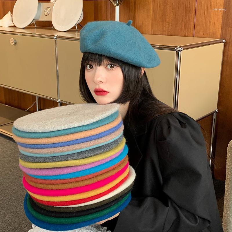 Berets Autumn Winter Wool Beret Lady Vintage British Candy Colored Painter's Hat Beanie Beanies Caps Women Sboy Cap Hats For
Berets Autumn Winter Wool Beret Lady Vintage British Candy Colored Painter's Hat Beanie Beanies Caps Women Sboy Cap Hats For