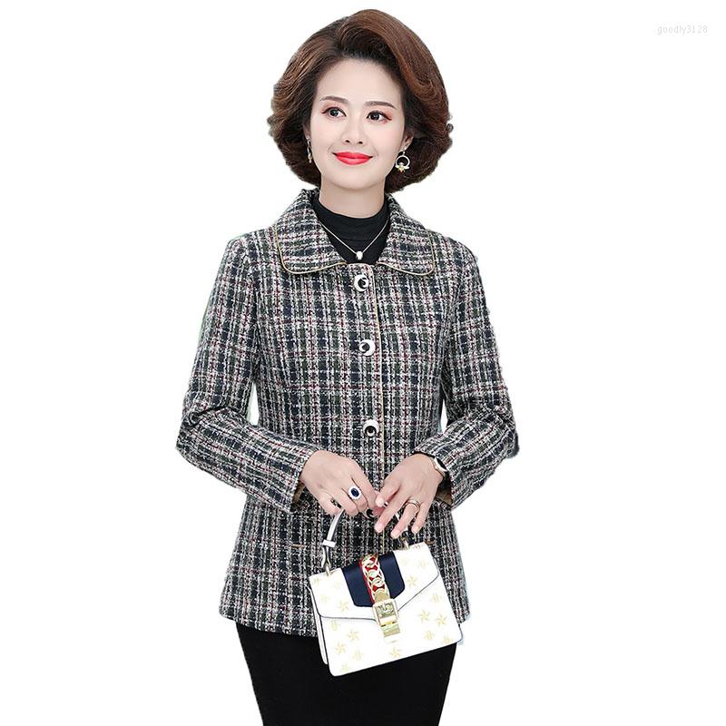 Women's Wool 2022 Women's Woolen Coat Middle-aged Elderly Mother Short Jacket Spring Autumn Plaid Casual Outwear Female Tops 5XL W251, Color 1
Women's Wool 2022 Women's Woolen Coat Middle-aged Elderly Mother Short Jacket Spring Autumn Plaid Casual Outwear Female Tops 5XL W251, Color 1