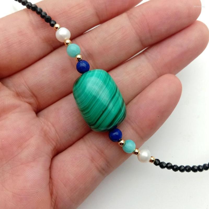 Choker Y.YING Natural Black Spinel Necklace Green Malachite Charm Gemstone Jewelry For Women
Choker Y.YING Natural Black Spinel Necklace Green Malachite Charm Gemstone Jewelry For Women