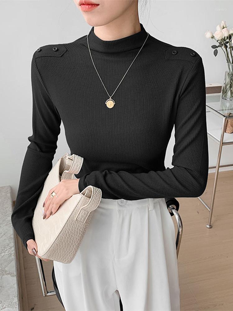 Women's T Shirts Spring Autumn Knitted Women's T-Shirts 2022 Long Sleeve Half Turtleneck Bottoming Minimalist Basic Chic Tops Female, Black
Women's T Shirts Spring Autumn Knitted Women's T-Shirts 2022 Long Sleeve Half Turtleneck Bottoming Minimalist Basic Chic Tops Female, Black