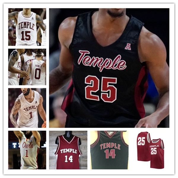 Ncaa College Temple Owls Basketball Jerseys Khalif Battle Damian Dunn Jamille Reynolds Zach Hicks Hysier Miller Nick Jourdain Jahlil White Kur Jongkuch