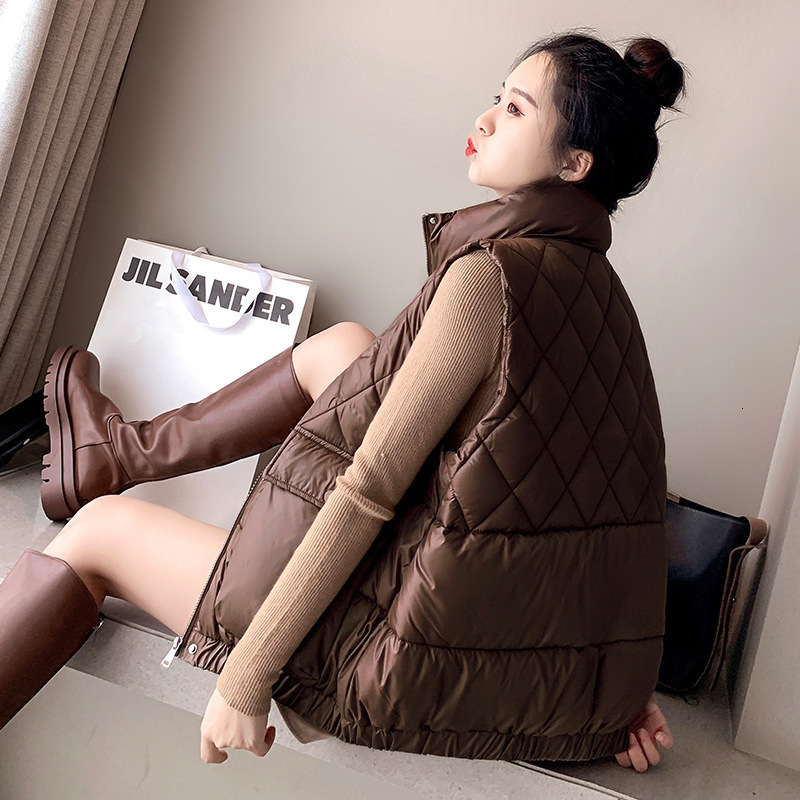 Women's Vests Autumn Stand collor Warm Cotton Coats Women Fashion Solid Sleeveless Zip Up Tank Outerwear Harajuku Loose Streetwear Ladies 221202, Black
Women's Vests Autumn Stand collor Warm Cotton Coats Women Fashion Solid Sleeveless Zip Up Tank Outerwear Harajuku Loose Streetwear Ladies 221202, Black