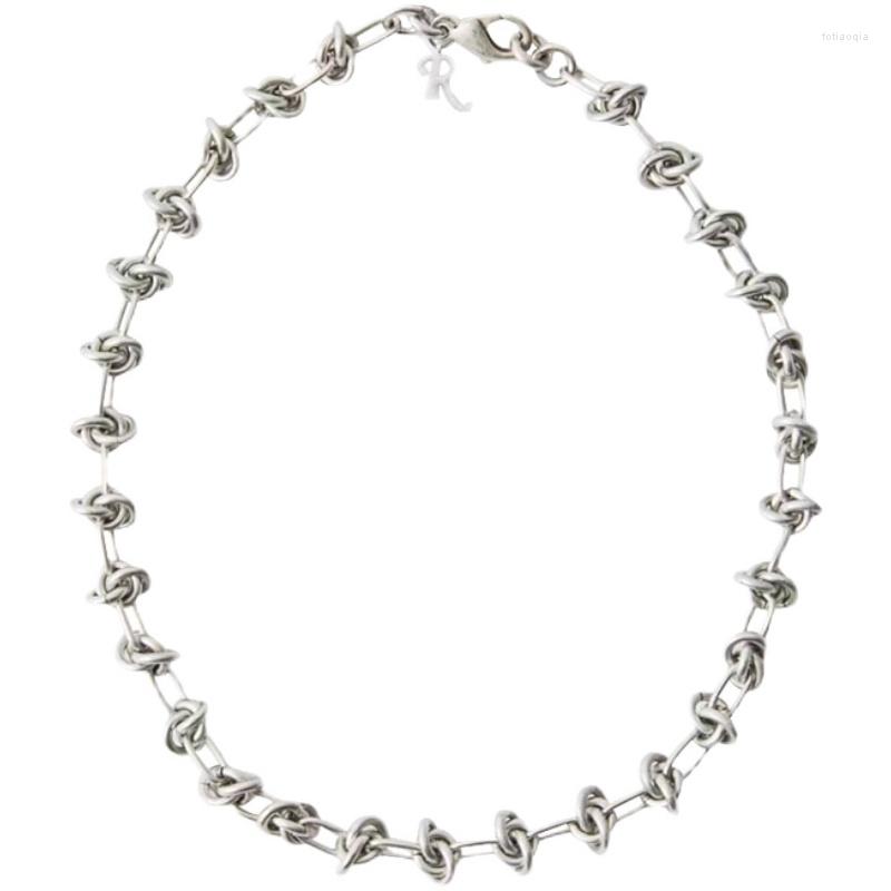 Chains SIMONSARCHIVEREDUX RAF Knotted Necklace Retro Silver Tone Couple Same Paragraph European And American Functional Letter Style
Chains SIMONSARCHIVEREDUX RAF Knotted Necklace Retro Silver Tone Couple Same Paragraph European And American Functional Letter Style