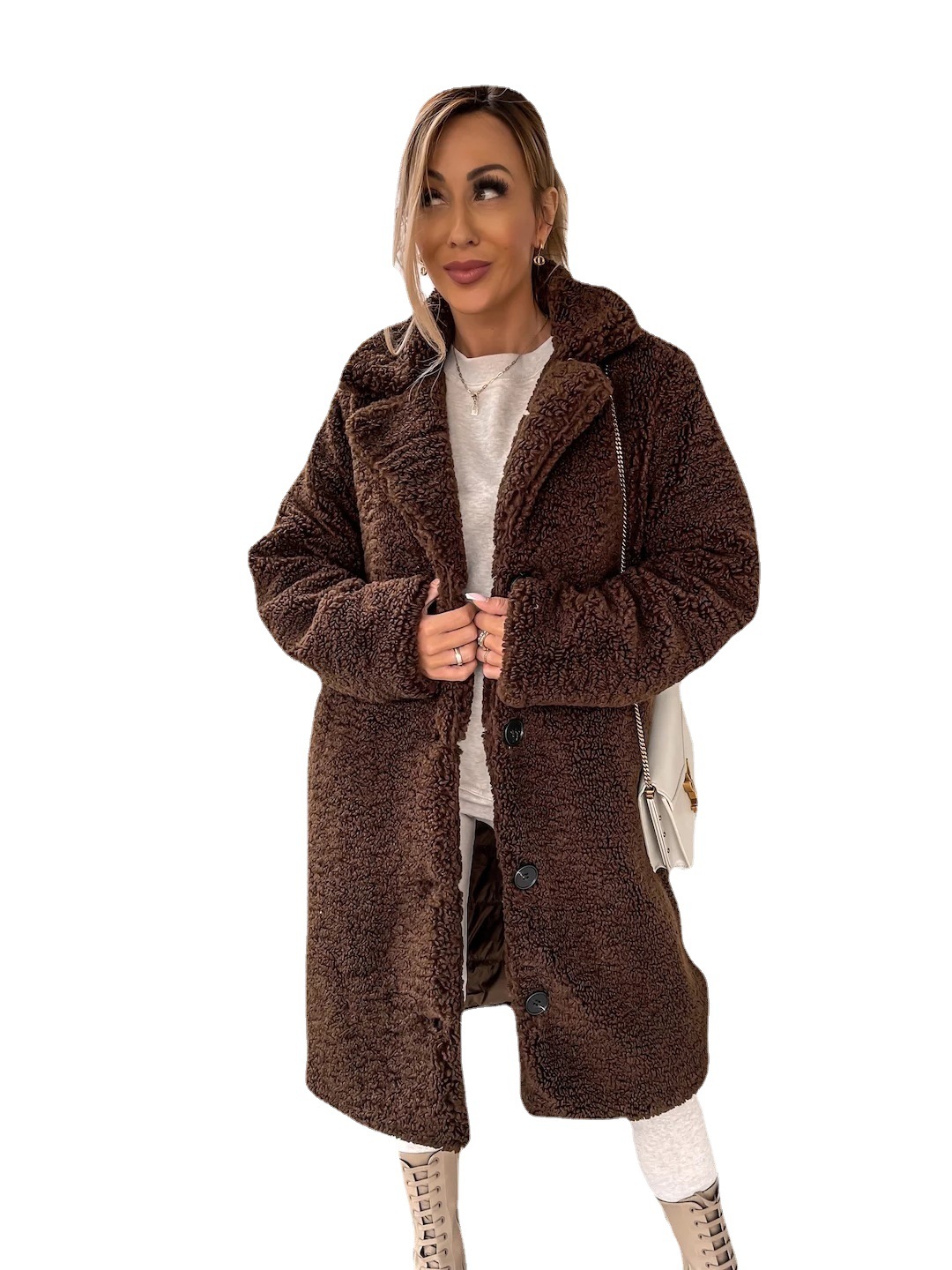 Women Wool Blends Winter Fleece Long Coats Sherpa Jacket Coat Outerwear Plus Size -5XL, Apricot
Women Wool Blends Winter Fleece Long Coats Sherpa Jacket Coat Outerwear Plus Size -5XL, Apricot