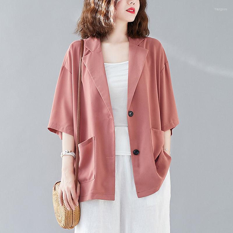 Women's Suits Women's Solid Color Casual Short Sleeve Jacket Spring And Summer Single Row Two Buttons Loose Suit Fat Plus Size Cardigan, Blue
Women's Suits Women's Solid Color Casual Short Sleeve Jacket Spring And Summer Single Row Two Buttons Loose Suit Fat Plus Size Cardigan, Blue