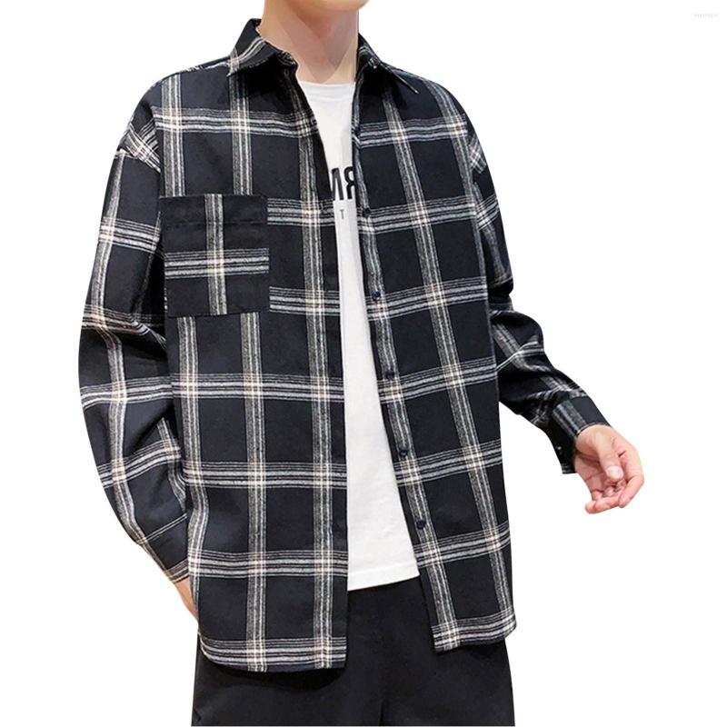 Men's Casual Shirts Men Long Sleeved Turn-Down Collar Plaid Printed Single Breasted Fashion Autumn Winter Top Us Apparel, Grey
Men's Casual Shirts Men Long Sleeved Turn-Down Collar Plaid Printed Single Breasted Fashion Autumn Winter Top Us Apparel, Grey