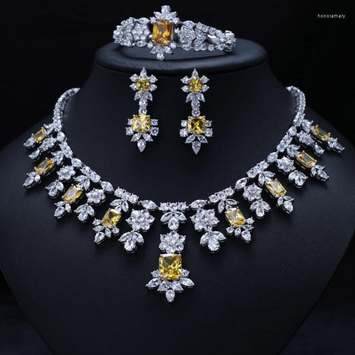 Necklace Earrings Set LUXURY YEllow ZIRCON BRACELET JEWELRY WEDDING DRESS ACCESSARIES FULL SETS, Picture shown
Necklace Earrings Set LUXURY YEllow ZIRCON BRACELET JEWELRY WEDDING DRESS ACCESSARIES FULL SETS, Picture shown