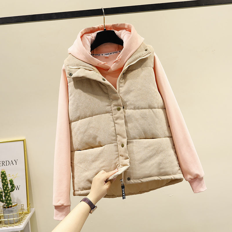 Women's Vests Winter Coat for Women Corduroy Vest Cotton Jacket Vest Sleeveless Cardigan Coats Korean Fashion Harajuku Retro 221202, Pink 002
Women's Vests Winter Coat for Women Corduroy Vest Cotton Jacket Vest Sleeveless Cardigan Coats Korean Fashion Harajuku Retro 221202, Pink 002