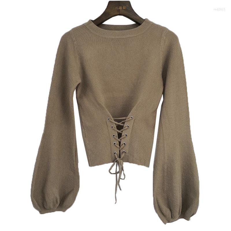 Women's Sweaters Women Sweater Tops Autumn Winter Drawstring Short Round Neck Knitting Female Lantern Sleeve Fashion Pullover, Black
Women's Sweaters Women Sweater Tops Autumn Winter Drawstring Short Round Neck Knitting Female Lantern Sleeve Fashion Pullover, Black