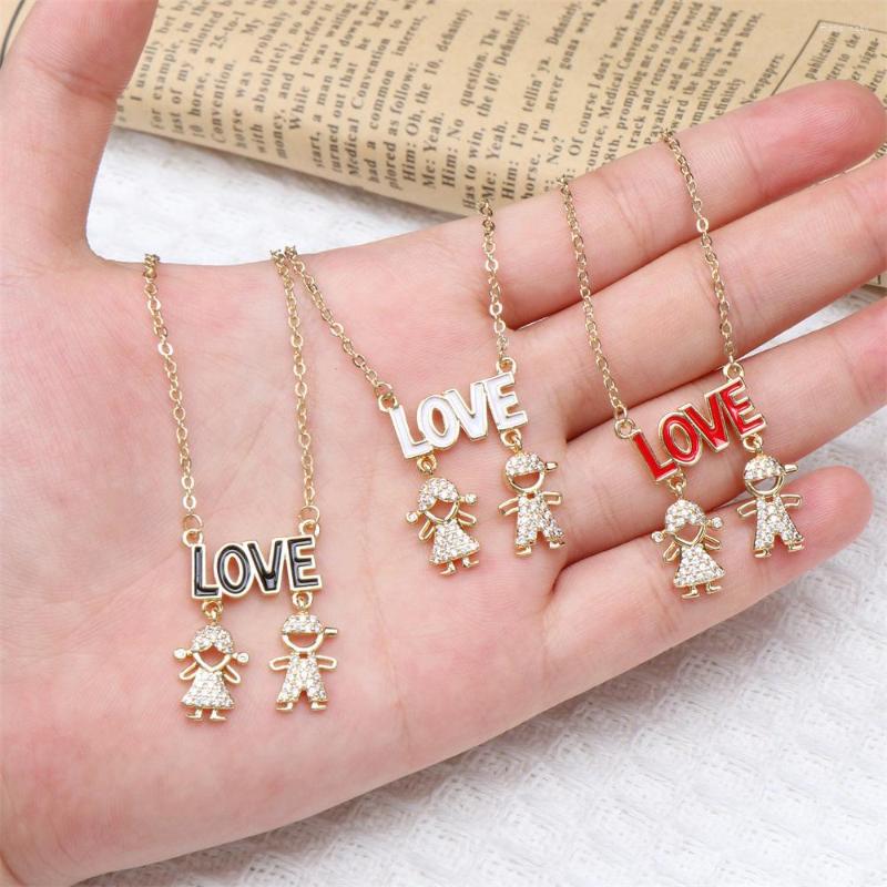 Chains 8Pcs Fashion Boy And Girl Necklace Love Enamel Zircon Pendant Copper Gold Plated Chain For Women Couple Jewelry
Chains 8Pcs Fashion Boy And Girl Necklace Love Enamel Zircon Pendant Copper Gold Plated Chain For Women Couple Jewelry