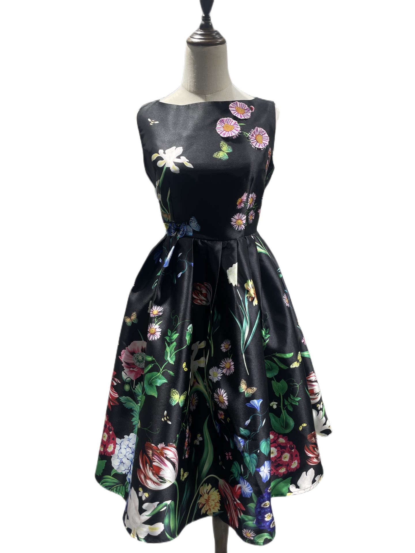 Early spring temperament new upper body elegant atmosphere positioning embroidered vest print dress, Black
Early spring temperament new upper body elegant atmosphere positioning embroidered vest print dress, Black