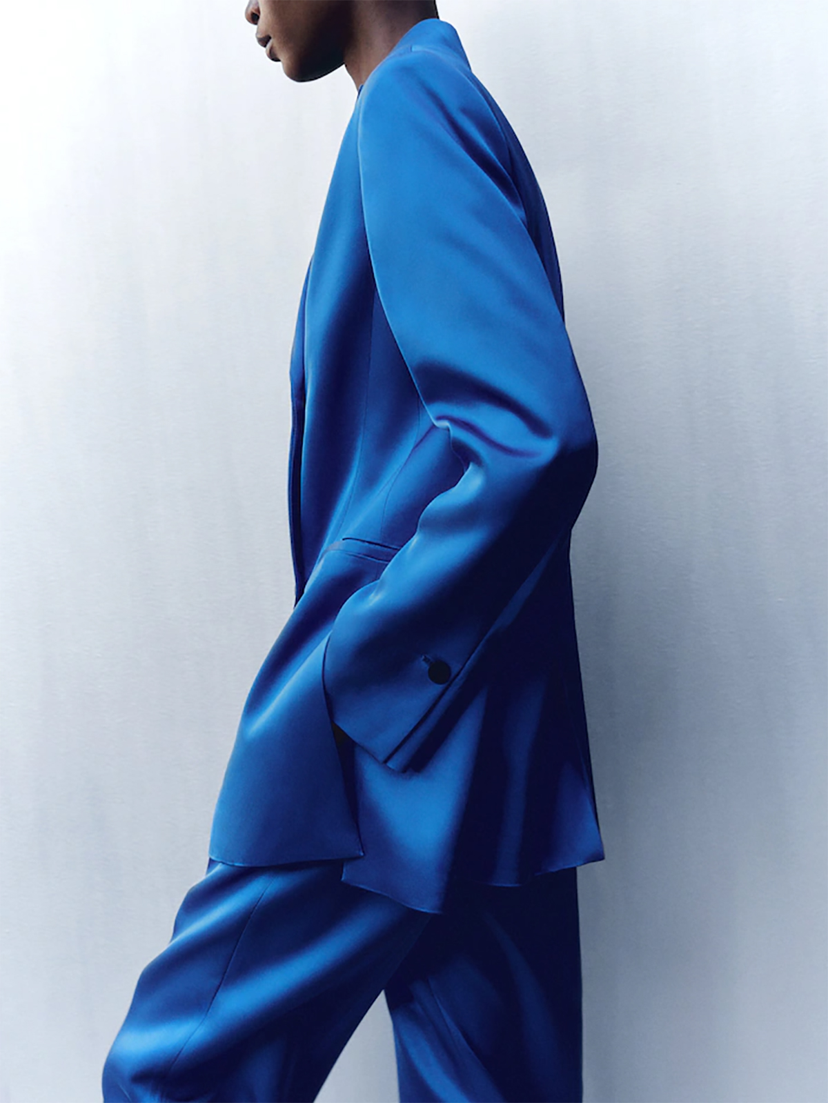 Street Style Women Pants Suits Loose Leisure Blue Wedding Tuxedos Prom Evening Party Wide Leg Wear 2 Pieces