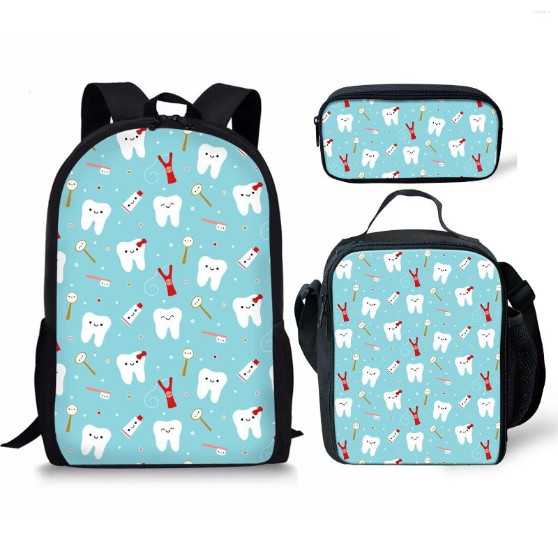 School Bags Cartoon Teeth Print Girls Bag Set Customized Premium Students Backpacks 3pcs Pencil Lunch Travel Satchel, Cartoon teeth 5
School Bags Cartoon Teeth Print Girls Bag Set Customized Premium Students Backpacks 3pcs Pencil Lunch Travel Satchel, Cartoon teeth 5