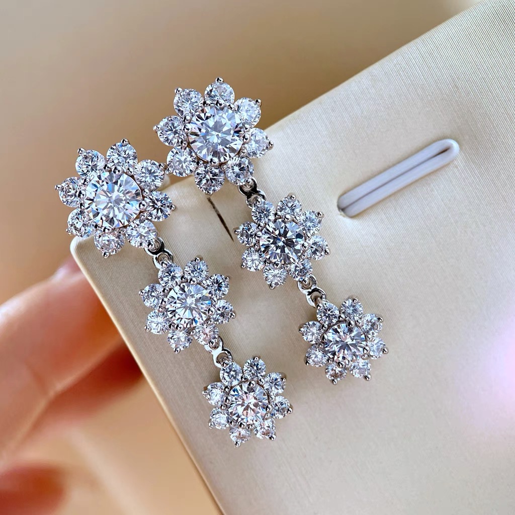 46 styleTrendy Real 925 Silver Lab Moonstone Stud Earring Party Wedding Earrings for Women men Charm Engagement Jewelry Other Gift