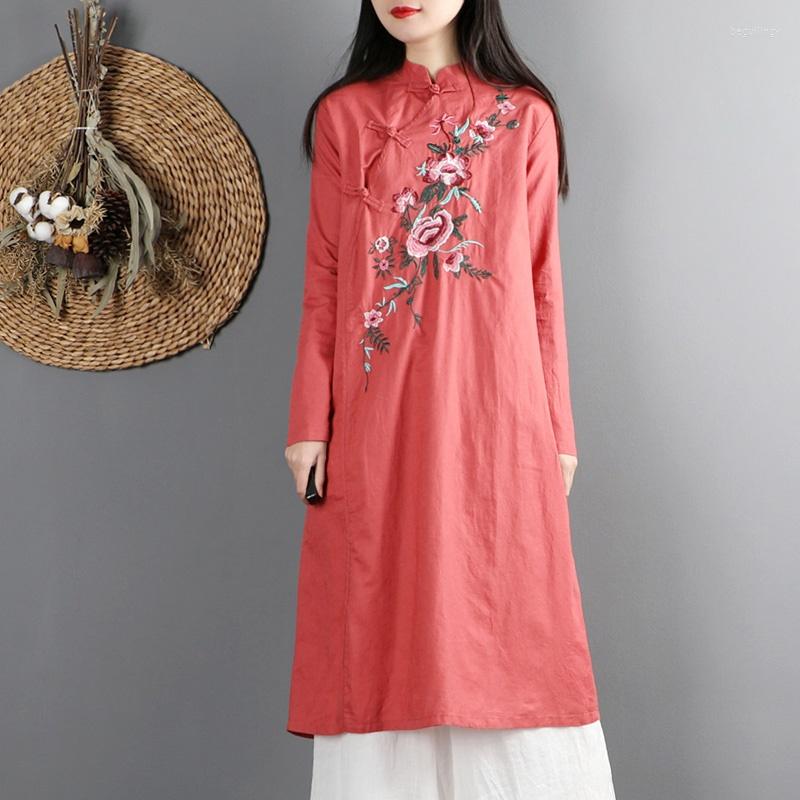 Ethnic Clothing Chinese Style Shirt Cotton Linen Clothes Hanfu Women Mid-Length Cheongsam Top Vintage Traditional Blouses Femme Ropa China
Ethnic Clothing Chinese Style Shirt Cotton Linen Clothes Hanfu Women Mid-Length Cheongsam Top Vintage Traditional Blouses Femme Ropa China