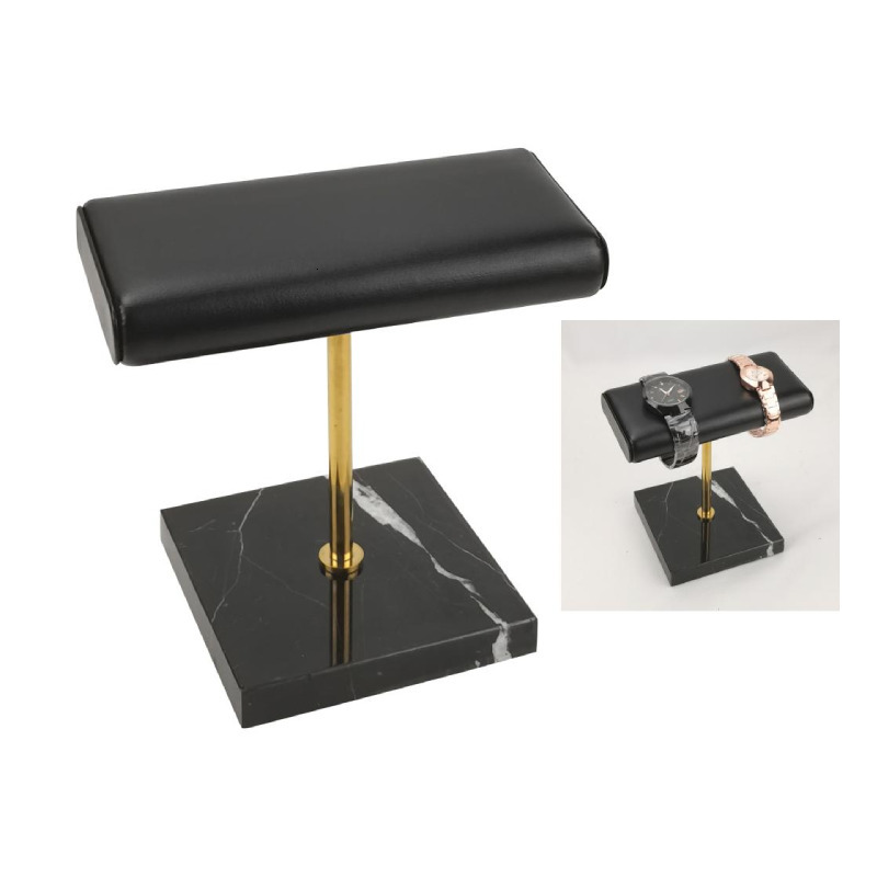Watch Boxes Cases Stable Marble PU Leather Holder Display Stand for Jewelry Bracelet Bangle Strap Case Organizer Showcase 221202
