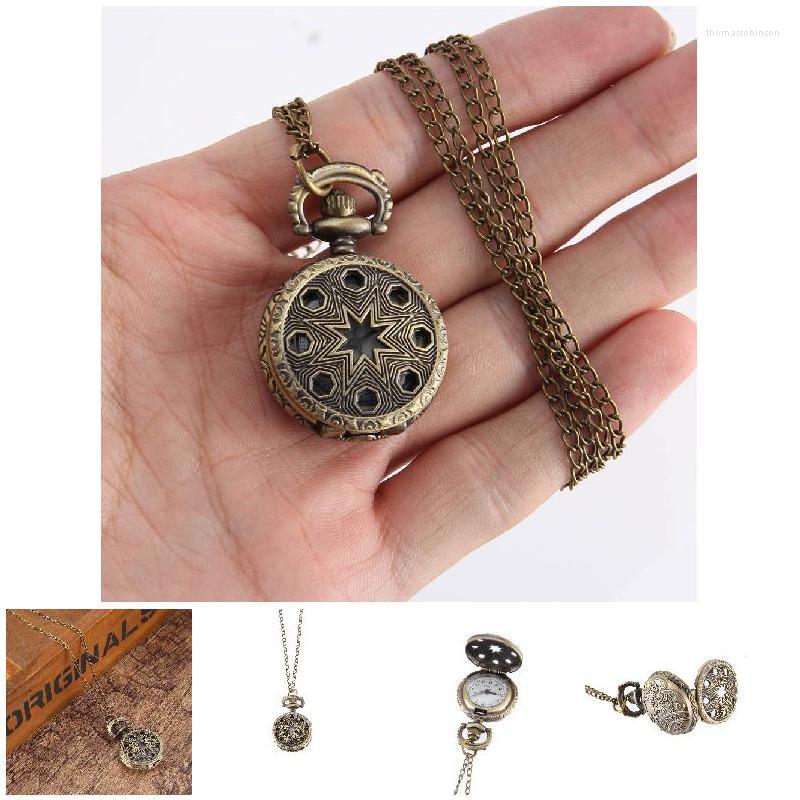Pocket Watches Vintage Watch Bronze Color Quartz Cool Chain Hollow Pentagram Durable Exquisite H9, Gold
Pocket Watches Vintage Watch Bronze Color Quartz Cool Chain Hollow Pentagram Durable Exquisite H9, Gold