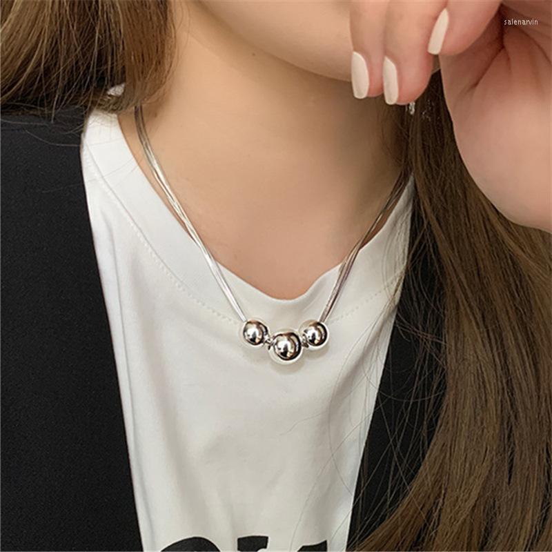 Chains Stainless Steel Ball Necklace Retro Multi-layer Geometric Beads Clavicle Chain Temperament Senior Sense
Chains Stainless Steel Ball Necklace Retro Multi-layer Geometric Beads Clavicle Chain Temperament Senior Sense