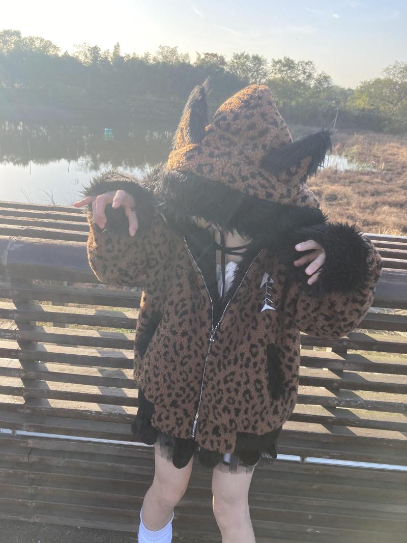 Women's Trench Coats Ruibbit Autumn Winter Women Harajuku Punk Gothic Girls Leopard Print Loose Hoodie Sweatshirt Japanese Lamb Hair, Camel
Women's Trench Coats Ruibbit Autumn Winter Women Harajuku Punk Gothic Girls Leopard Print Loose Hoodie Sweatshirt Japanese Lamb Hair, Camel