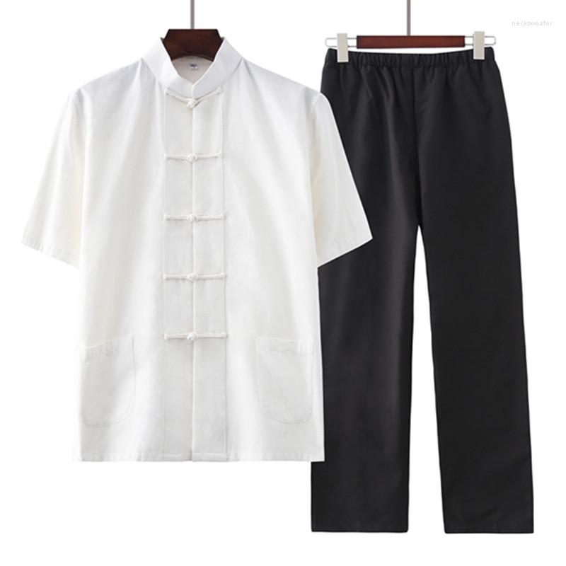 Ethnic Clothing Men's Cotton Solid Color Suit Chinese Style Short Sleeve Shirt&Long Pants Sets Tai Chi M-4XL
Ethnic Clothing Men's Cotton Solid Color Suit Chinese Style Short Sleeve Shirt&Long Pants Sets Tai Chi M-4XL