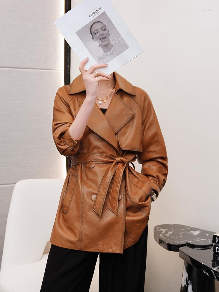 Women's Leather Haining Coat Women's Medium Long Sheepskin Loose Single Jacket In Spring 2022, Black
Women's Leather Haining Coat Women's Medium Long Sheepskin Loose Single Jacket In Spring 2022, Black