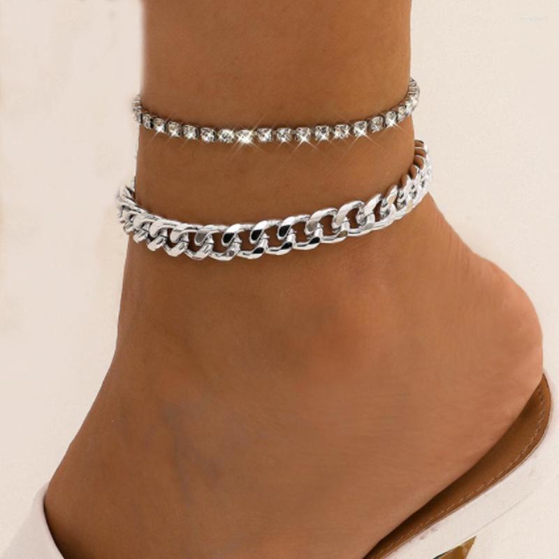 Anklets Double Layer Crystal Bracelet For Women Fashion Rhinestone Metal Leg Chains Femme Summer Foot Chain Accessory 3094
Anklets Double Layer Crystal Bracelet For Women Fashion Rhinestone Metal Leg Chains Femme Summer Foot Chain Accessory 3094