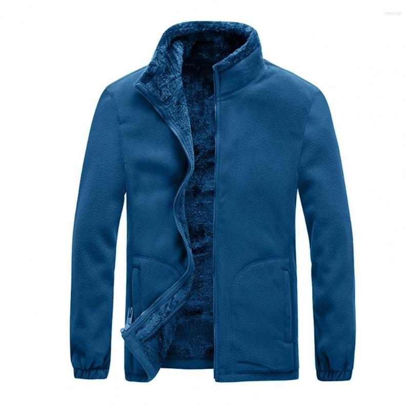 Men's Jackets Stand Collar Long Sleeve Men Jacket Fleece Zipper Closure Warm Coat Outerwear, Royal blue
Men's Jackets Stand Collar Long Sleeve Men Jacket Fleece Zipper Closure Warm Coat Outerwear, Royal blue