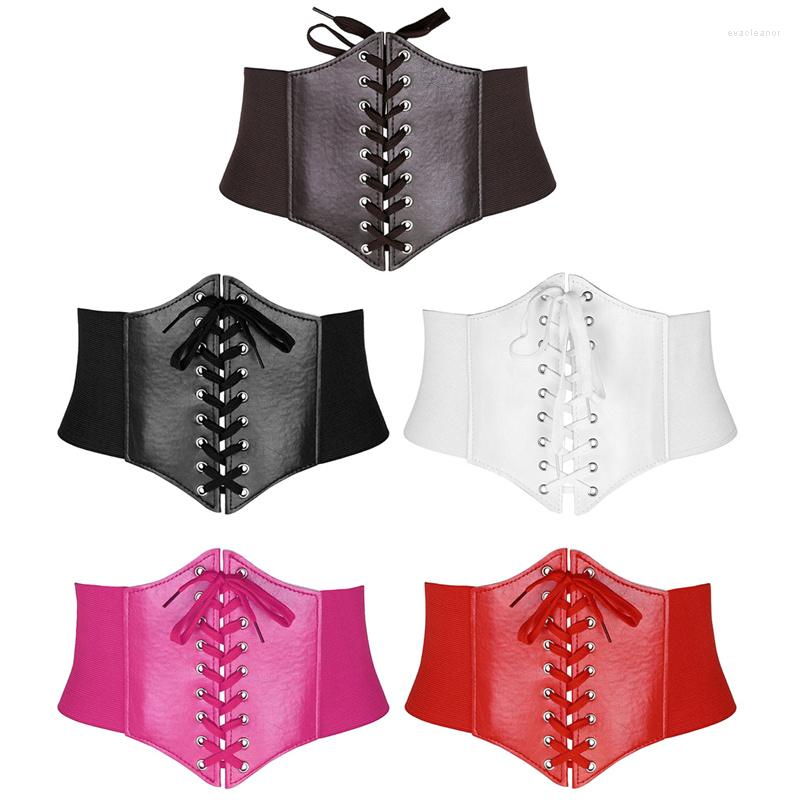 Belts Jovivi Fashion Women Elastic Wide Band Tied Waspie Corset Waist Cincher Belt PU Leather Stretch Waistband Black White Coffee Red
Belts Jovivi Fashion Women Elastic Wide Band Tied Waspie Corset Waist Cincher Belt PU Leather Stretch Waistband Black White Coffee Red