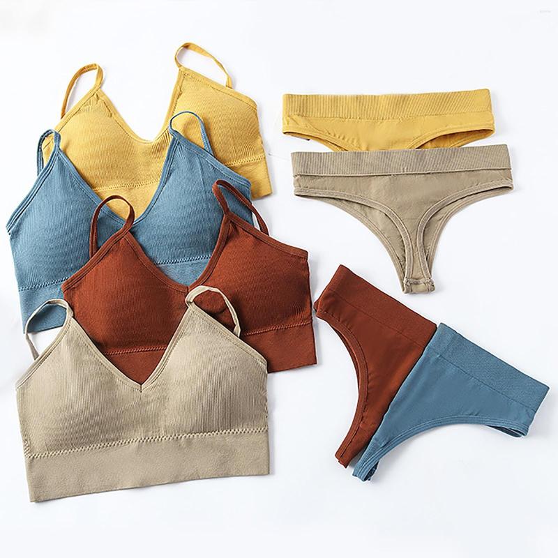 Bras Sets Women's 2 Piece V Neck Seamless Lingerie Halter No Padding Bra And Thong Set Female Solid Sexy Intimates, Beige
Bras Sets Women's 2 Piece V Neck Seamless Lingerie Halter No Padding Bra And Thong Set Female Solid Sexy Intimates, Beige