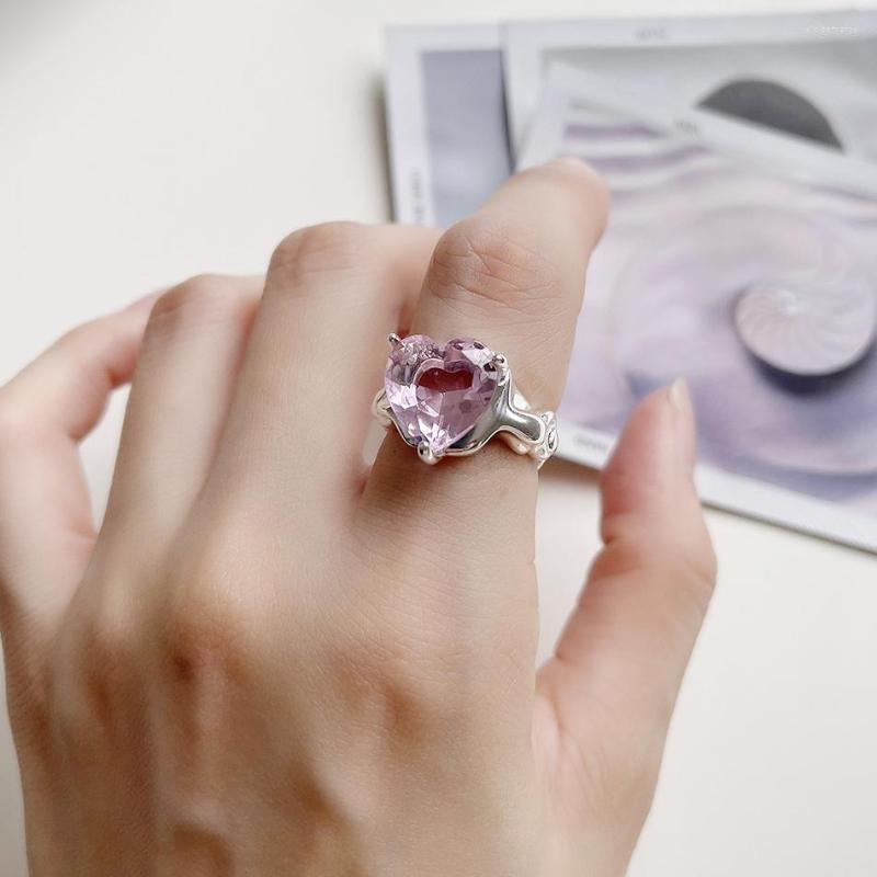 Cluster Rings 925 Sterling Silver Heart Solitaire Engagement Pink CZ Zircon For Women Bridal Wedding Promise Proposal Anniversary Ring
Cluster Rings 925 Sterling Silver Heart Solitaire Engagement Pink CZ Zircon For Women Bridal Wedding Promise Proposal Anniversary Ring