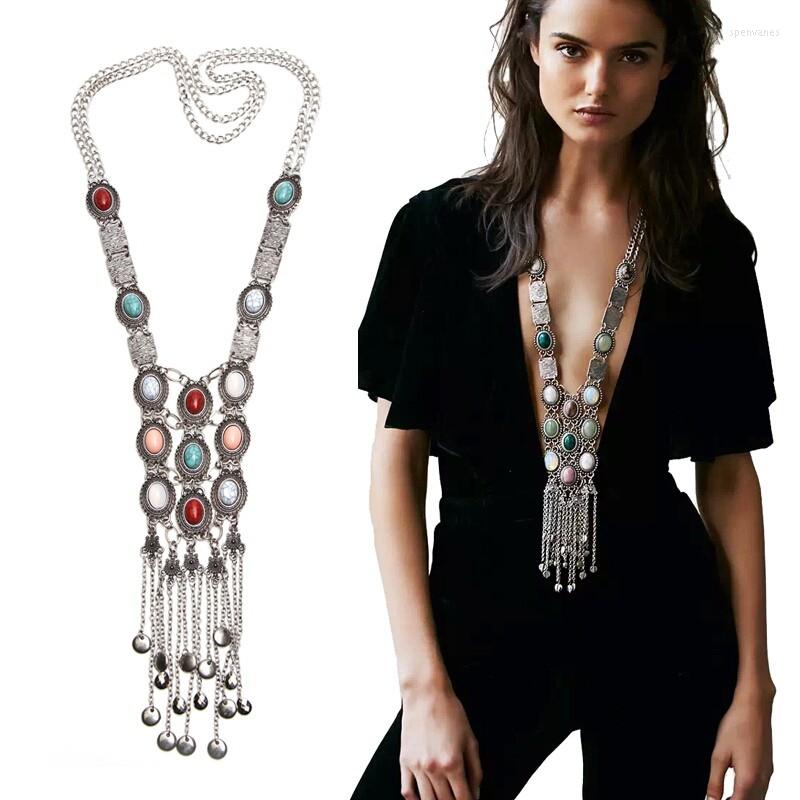 Chains Retro Vintage Bohemian Colorful Turquoise Stone Long Tassel Necklaces For Women Boho Costume Jewelry Bulk Wholesale
Chains Retro Vintage Bohemian Colorful Turquoise Stone Long Tassel Necklaces For Women Boho Costume Jewelry Bulk Wholesale