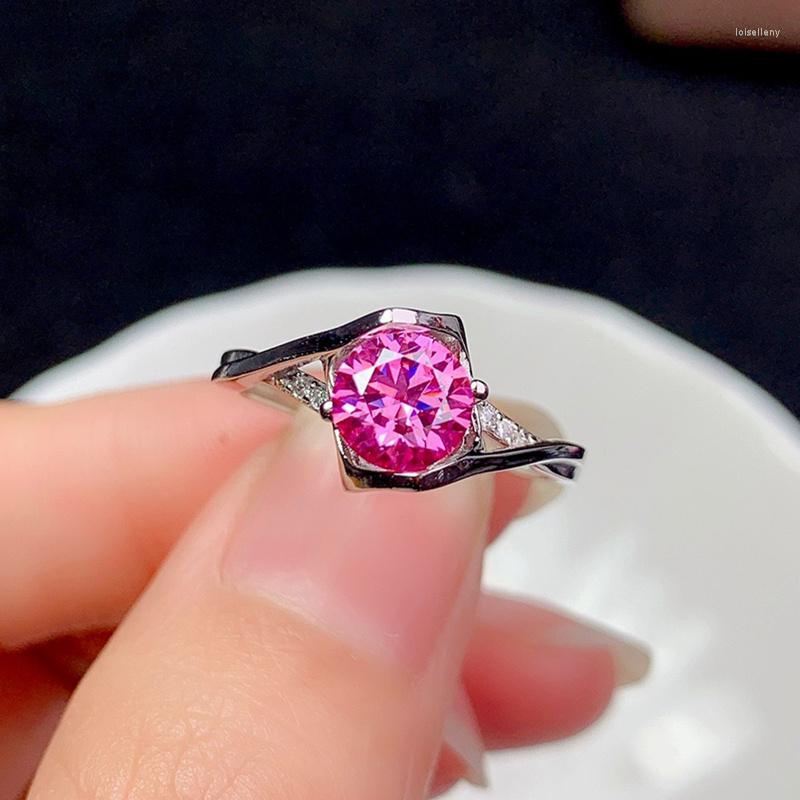 Cluster Rings 1CT Pink Moissanite Ring 6.5MM VVS Lab Diamond Jewelry For Women Wedding Party Gift Heart Love Design Real 925 Sterling Silver
Cluster Rings 1CT Pink Moissanite Ring 6.5MM VVS Lab Diamond Jewelry For Women Wedding Party Gift Heart Love Design Real 925 Sterling Silver