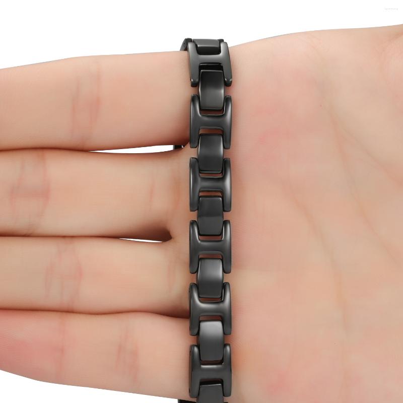 Link Bracelets Black Gun Plated Grade Titanium Steel Bangles Health Care Bio Elements Energy Magnetic Bracelet
Link Bracelets Black Gun Plated Grade Titanium Steel Bangles Health Care Bio Elements Energy Magnetic Bracelet