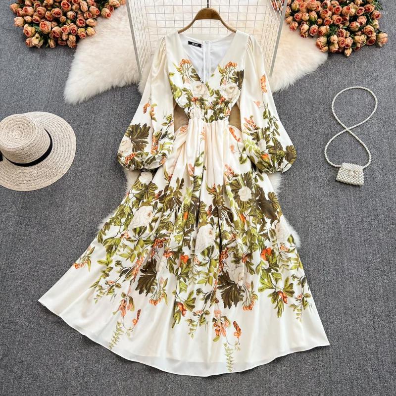 Casual Dresses Fashion Korea 2022 Summer Printed Floral Dress Women Long Lantern Sleeve Flower Maxi Robe Bohemian Vestidos, Apricot
Casual Dresses Fashion Korea 2022 Summer Printed Floral Dress Women Long Lantern Sleeve Flower Maxi Robe Bohemian Vestidos, Apricot