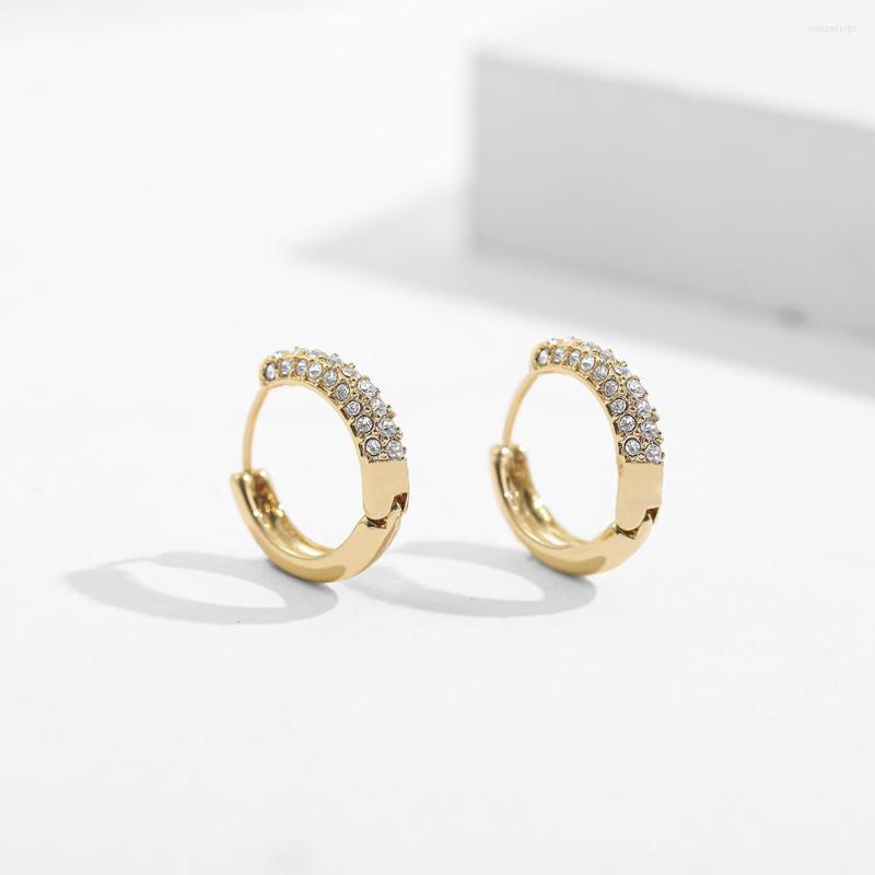 Hoop Earrings Fashion Gold Color Crystal CZ Huggies Trendy Round Circle Zircon Small For Women Statement Jewelry 
Hoop Earrings Fashion Gold Color Crystal CZ Huggies Trendy Round Circle Zircon Small For Women Statement Jewelry