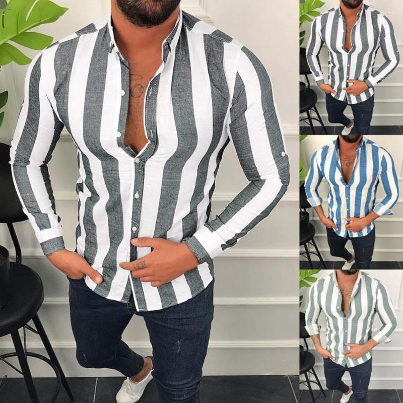Men's Casual Shirts Men Shirt Close-fitting Turn-down Collar Long-sleeved Vertical Striped Spring Autumn Male Top For Daily Wear, Blue
Men's Casual Shirts Men Shirt Close-fitting Turn-down Collar Long-sleeved Vertical Striped Spring Autumn Male Top For Daily Wear, Blue