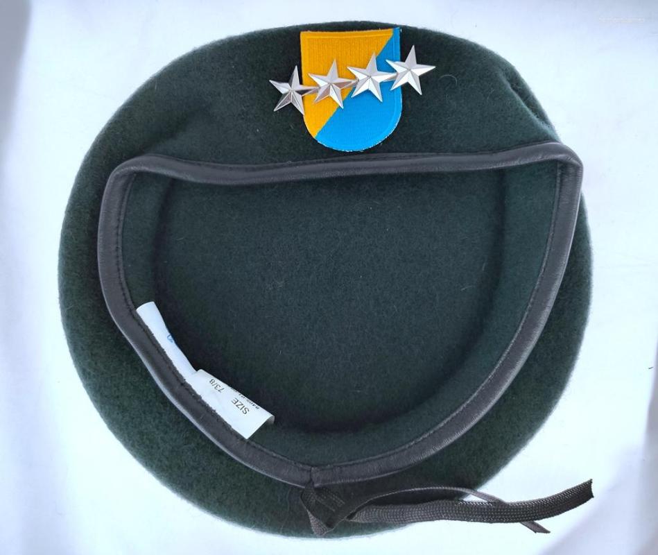 Berets United States US Army 8th Special Forces Group Wool Green Beret OFFICER 4 STAR GENERAL RANK INSIGNIA Military Hat 1963-1972, Picture shown
Berets United States US Army 8th Special Forces Group Wool Green Beret OFFICER 4 STAR GENERAL RANK INSIGNIA Military Hat 1963-1972, Picture shown