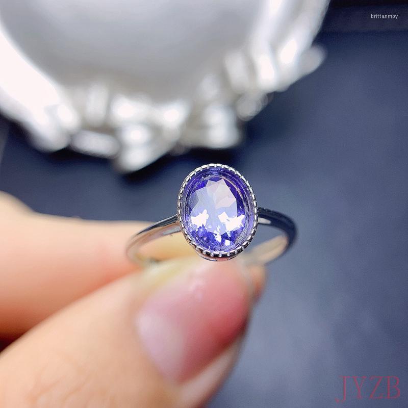 Cluster Rings Natural Tanzanite Ring S925 Sterling Silver December Birthstone True Female Blue Gem Jewelry 6x8MM
Cluster Rings Natural Tanzanite Ring S925 Sterling Silver December Birthstone True Female Blue Gem Jewelry 6x8MM