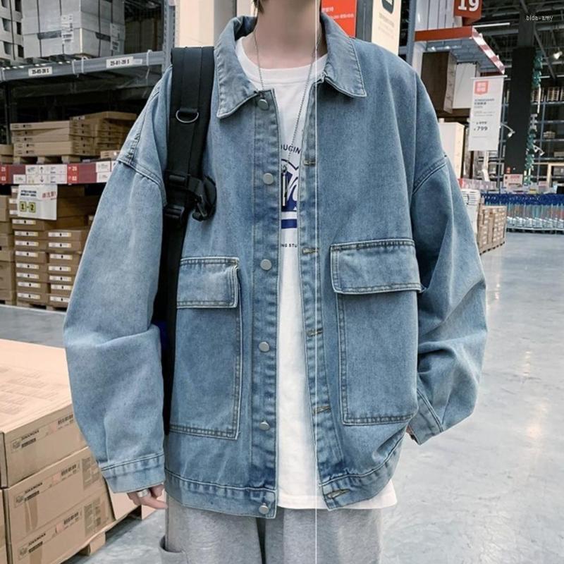 Men's Jackets Stylish Denim Jacket Multi Pockets Skin-Touch Outerwear Spring Autumn Solid Color Turn-down Collar Men Coat, Black
Men's Jackets Stylish Denim Jacket Multi Pockets Skin-Touch Outerwear Spring Autumn Solid Color Turn-down Collar Men Coat, Black