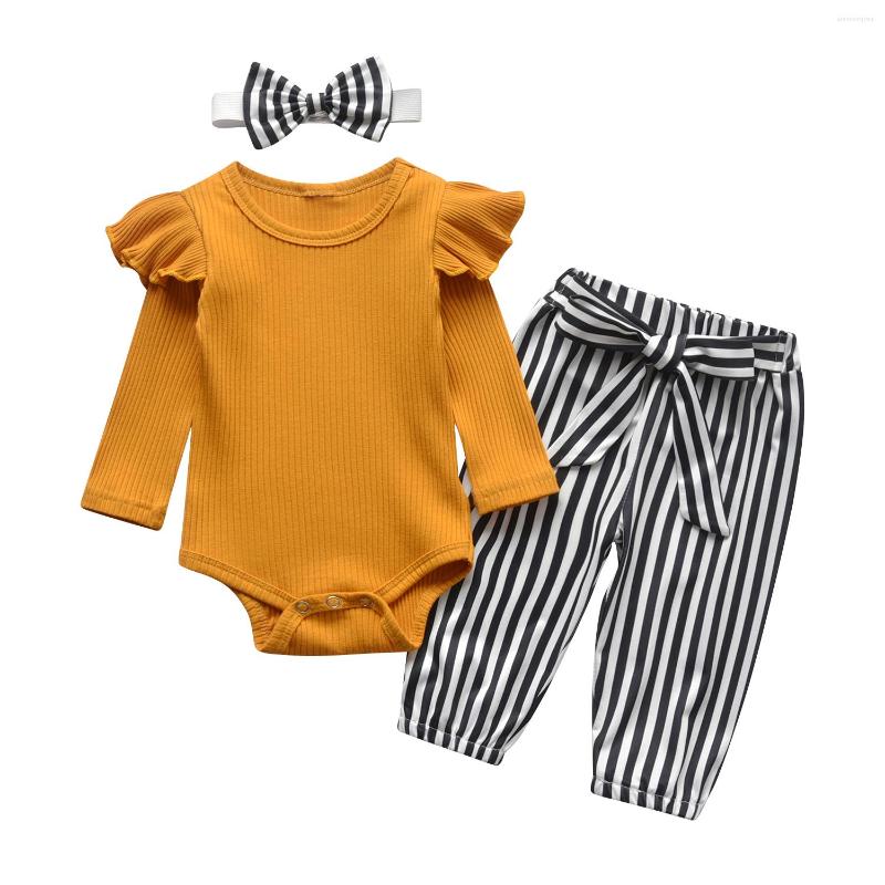 Clothing Sets Baby Girl Sleeve Rib Knit Bodysuit For Borns Striped Bowknot Pant Headband Infant Clothes Fall Outfit, Gold
Clothing Sets Baby Girl Sleeve Rib Knit Bodysuit For Borns Striped Bowknot Pant Headband Infant Clothes Fall Outfit, Gold