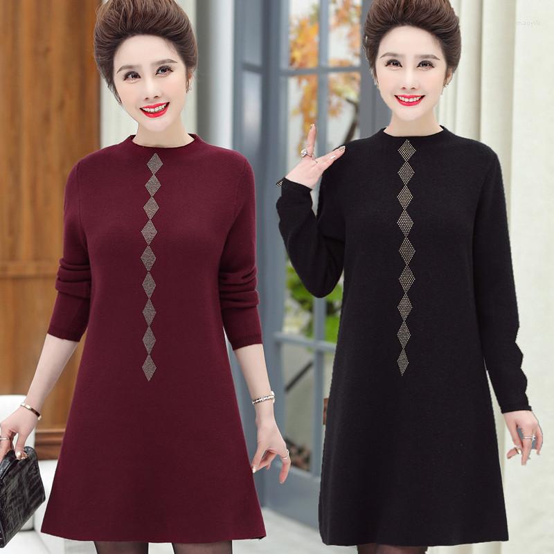 Women's Sweaters Fashion 2022 Women Autumn Winter Long Sweater Pullovers Dress Casual Warm Female Knitted Pullover Mother K961, Red wine
Women's Sweaters Fashion 2022 Women Autumn Winter Long Sweater Pullovers Dress Casual Warm Female Knitted Pullover Mother K961, Red wine