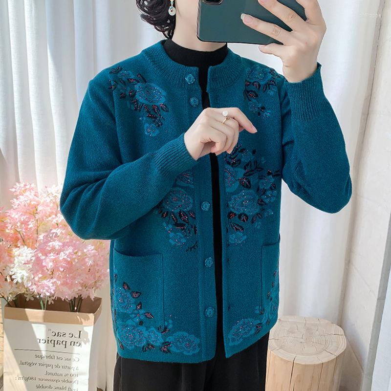 Women's Knits Middle-Aged Elderly Cardigan Women's Spring Autumn Coat Grandma Wear Sweaters Winter Mothers Knit Bottoming Shirt Jackets, Blue
Women's Knits Middle-Aged Elderly Cardigan Women's Spring Autumn Coat Grandma Wear Sweaters Winter Mothers Knit Bottoming Shirt Jackets, Blue