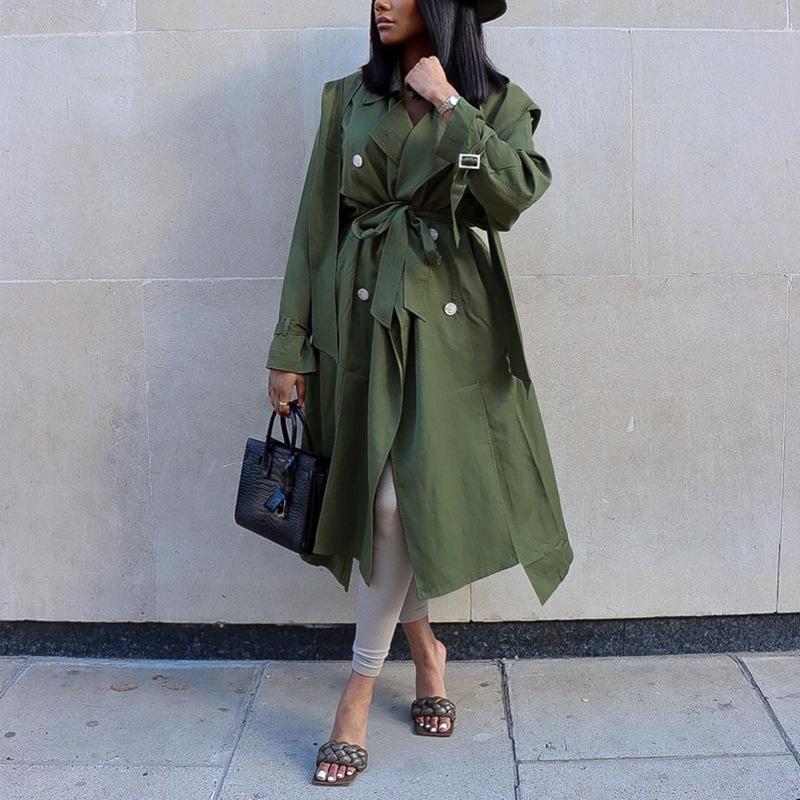 Women' Trench Coats Women Green Irregular Long Big Size Lapel Sleeve Loose Fit Windbreaker Fashion Spring Autumn 2022
Women' Trench Coats Women Green Irregular Long Big Size Lapel Sleeve Loose Fit Windbreaker Fashion Spring Autumn 2022