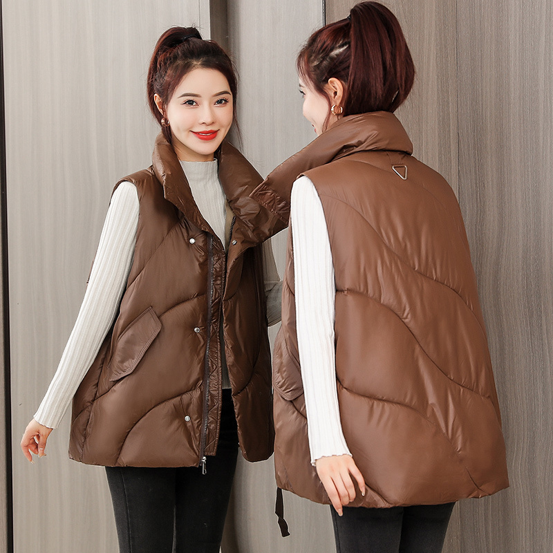 Women's Vests Autumn Winter Women Loose Vest Stand Collar Girls Vest Jacket Cotton Padded Lady Windproof Warm Waistcoat 221202, Khaki
Women's Vests Autumn Winter Women Loose Vest Stand Collar Girls Vest Jacket Cotton Padded Lady Windproof Warm Waistcoat 221202, Khaki