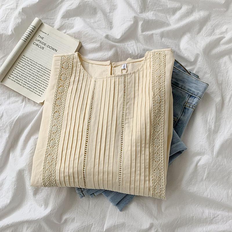 Women' Blouses Hollow Out Lace Women Blouse Summer Solid Long-Sleeved O-Neck Elegant Sweet Style Female Pulls Tops, Apricot
Women' Blouses Hollow Out Lace Women Blouse Summer Solid Long-Sleeved O-Neck Elegant Sweet Style Female Pulls Tops, Apricot