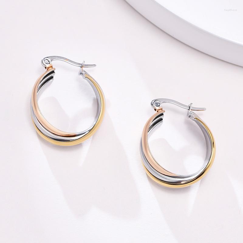 Hoop Earrings 2022 Fashion Korean Version Of Ins French Style Titanium Seel Three-ring Three-color Earring Aretess Femme
Hoop Earrings 2022 Fashion Korean Version Of Ins French Style Titanium Seel Three-ring Three-color Earring Aretess Femme