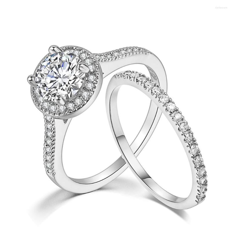 Wedding Rings Ring Set Gold Filled Bridal Women Finger Round Cut Zircon Accessories
Wedding Rings Ring Set Gold Filled Bridal Women Finger Round Cut Zircon Accessories