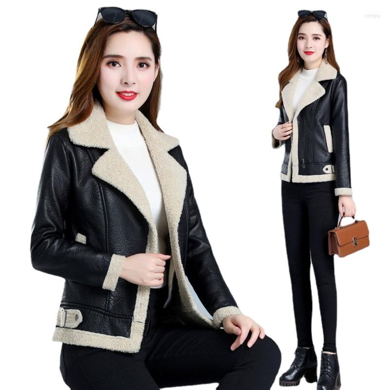 Women' Leather High Quality PU Imitation Fur Jackets Women Coat Autumn Winter Clothing 2022 Fashion Jacket Women' Coats, Full black
Women' Leather High Quality PU Imitation Fur Jackets Women Coat Autumn Winter Clothing 2022 Fashion Jacket Women' Coats, Full black
