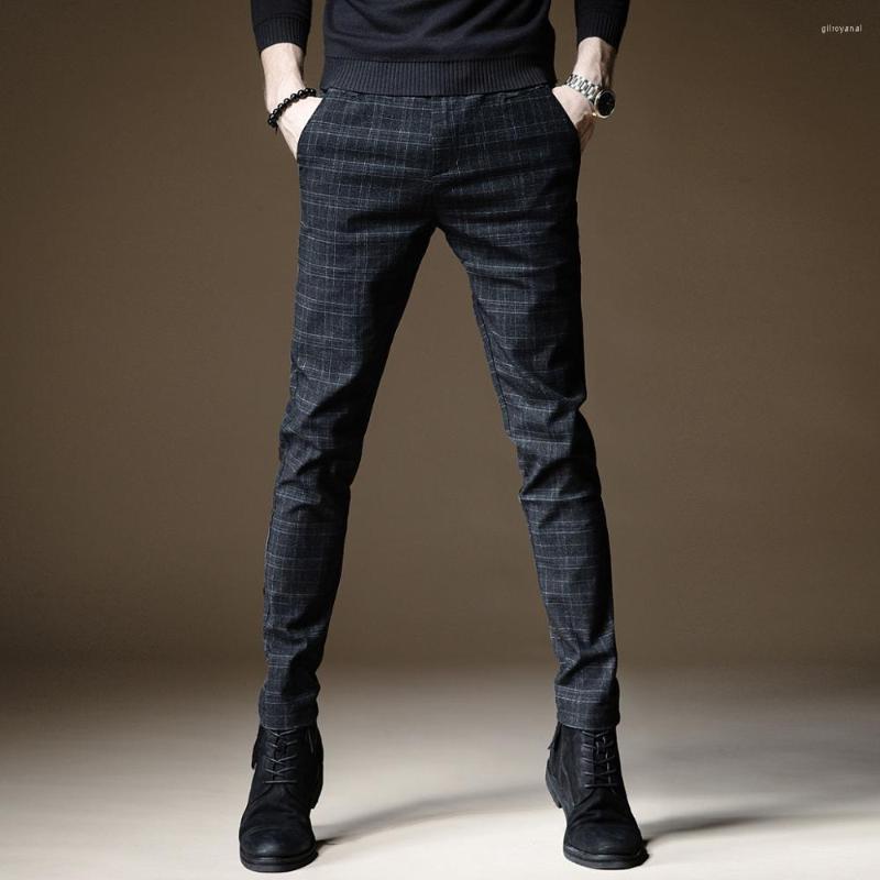 Men's Pants Black Plaid Fashion Men Korean Style Suit Business Casual Slim Fit Trousers, Blue
Men's Pants Black Plaid Fashion Men Korean Style Suit Business Casual Slim Fit Trousers, Blue