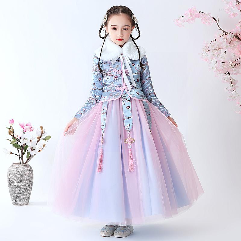 Ethnic Clothing Girl's Winter Dress Chinese Style For Wedding Party Evening Birthday Plush Warm Dresses The First Vestidos De Fiest
Ethnic Clothing Girl's Winter Dress Chinese Style For Wedding Party Evening Birthday Plush Warm Dresses The First Vestidos De Fiest
